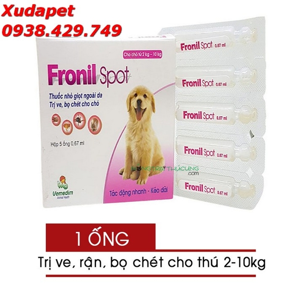 Thuốc trị ve nhỏ giọt lên da cho chó - FRONIL Spot - SP000230