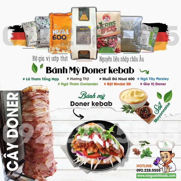 BỘ GIA VỊ ƯỚP THỊT BÁNH MỲ DONER KEBAB NGON NHẤT