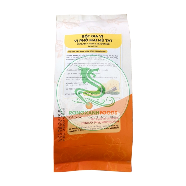 BỘT GIA VỊ- VỊ PHÔ MAI MÙ TẠT 500G (WASABI CHEESE SEASONING)