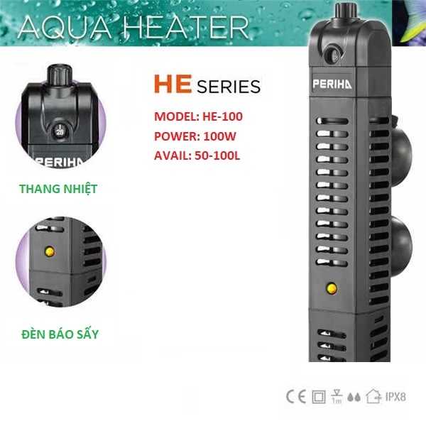 Sưởi bể cá Periha HE 100W