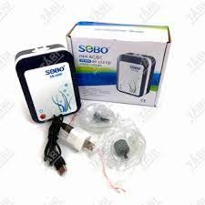 Sủi tích điện 2 vòi Sobo 4000 tạo khí oxy cho hồ cá, máy chạy êm, thổi khí tốt, tiết kiệm điện.