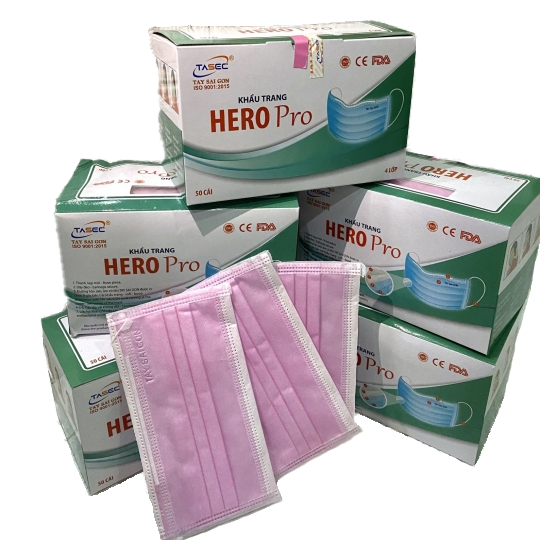 khau-trang-y-te-mau-hong-hero-pro-4-lop-hop-50-cai