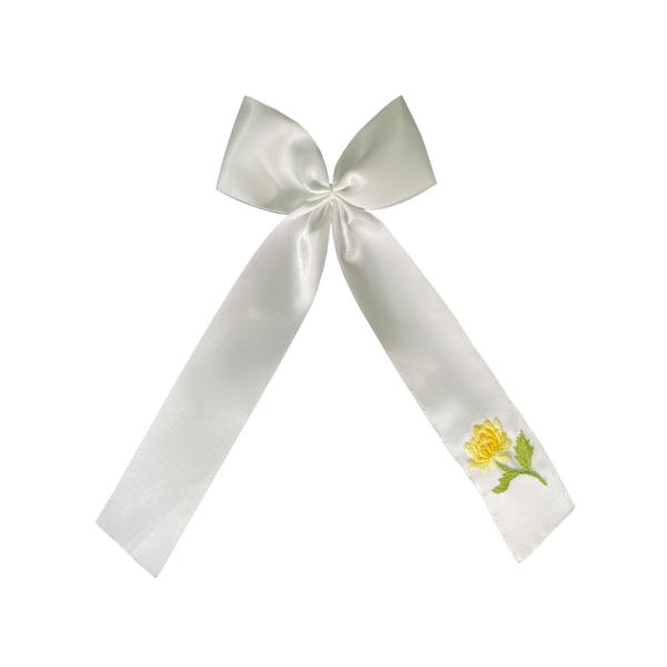 Hand embroidery hair bow BBW001