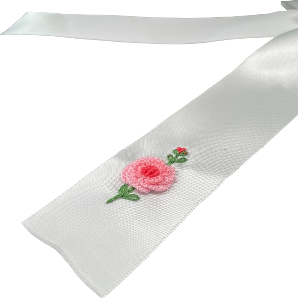 Hand embroidery hair bow BBW002