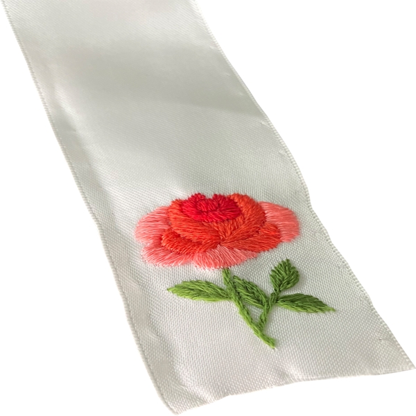 Hand embroidery hair bow BBW003