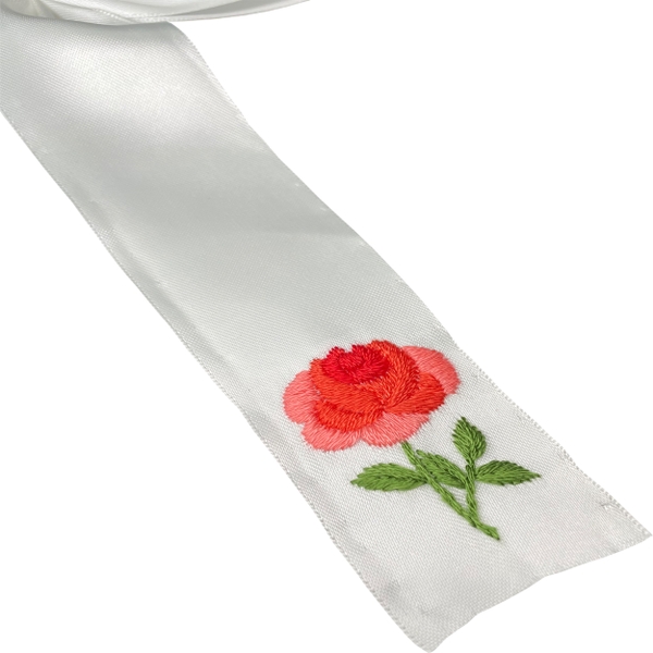 Hand embroidery hair bow BBW003