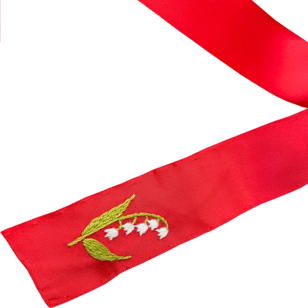 Hand embroidery hair bow BBW006