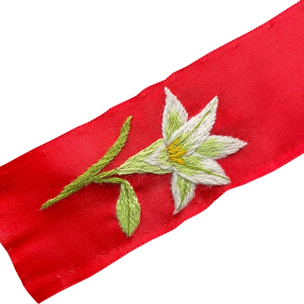 Hand embroidery hair bow BBW007