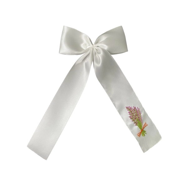 Hand embroidery hair bow BBW008