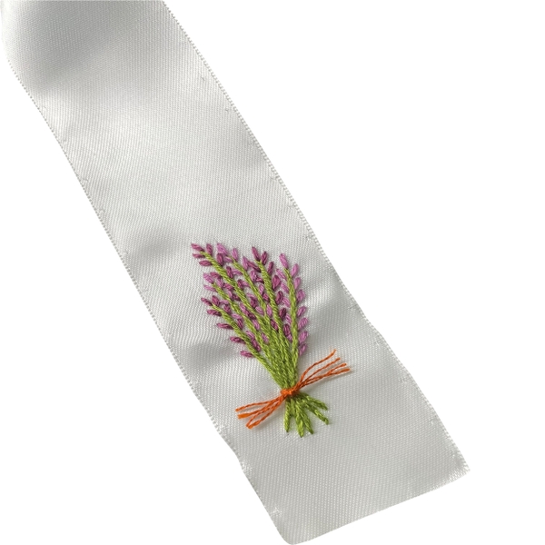 Hand embroidery hair bow BBW008