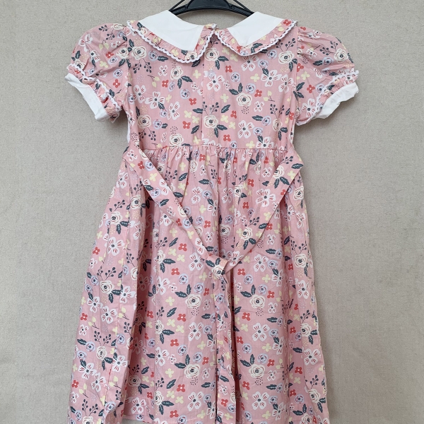 Hand smocked dress Bunniti BN229 - Floral Printed Fabric