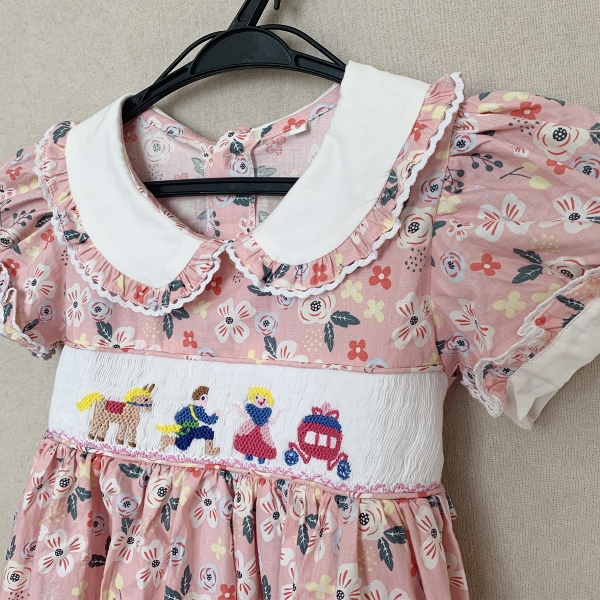 Hand smocked dress Bunniti BN229 - Floral Printed Fabric