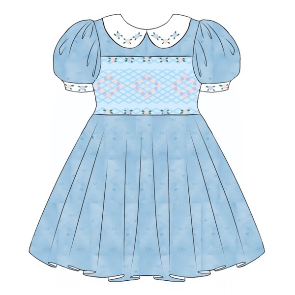 Hand smocked dress Bunniti BND280 SKE