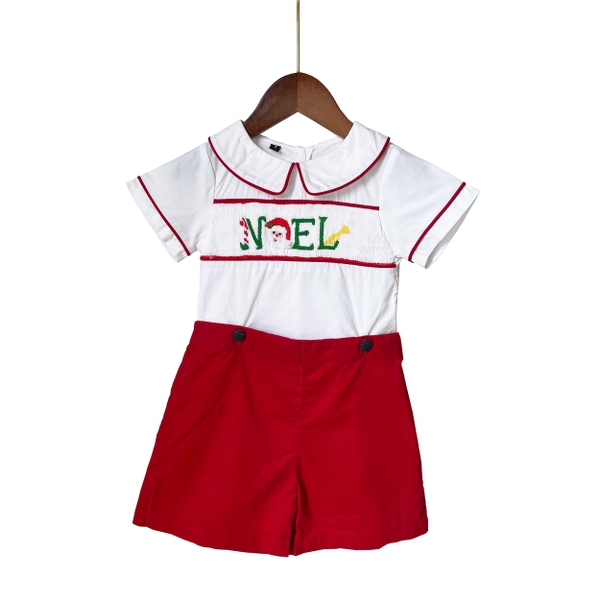 Hand smocked boy short set Bunniti BNS377