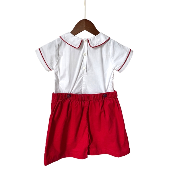 Hand smocked boy short set Bunniti BNS377