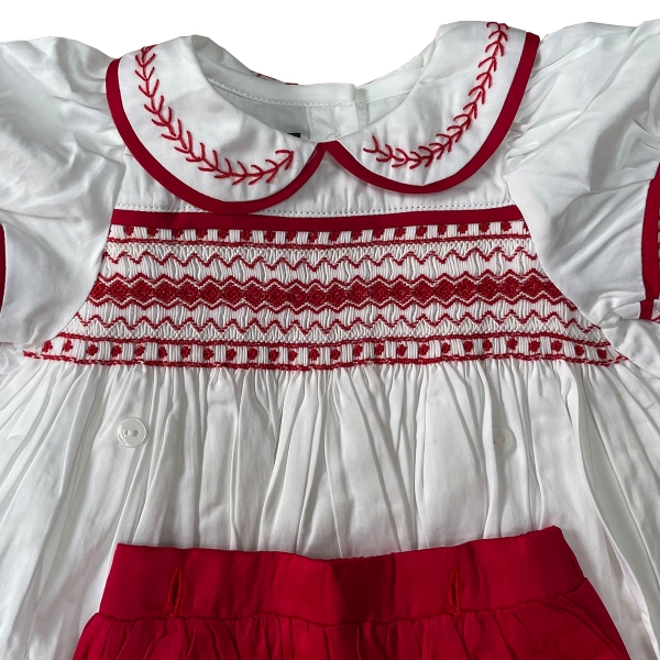 Hand smocked diaper set Bunniti BNS389