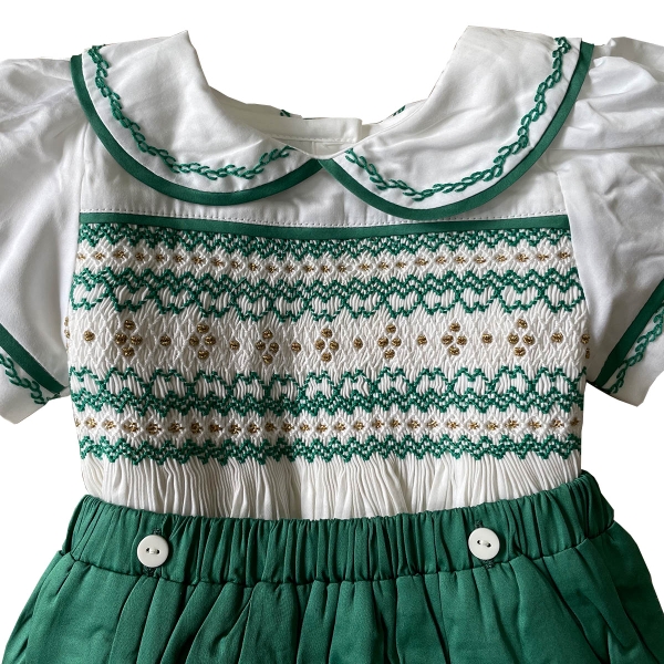 Hand smocked diaper set Bunniti BNS390