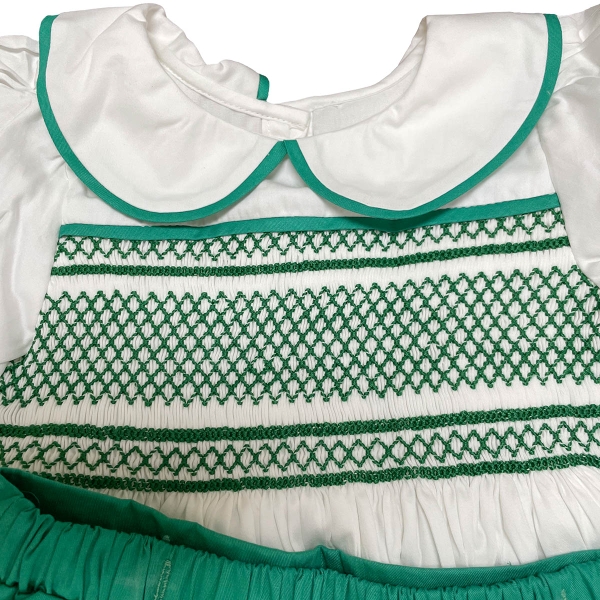 Hand smocked diaper set Bunniti BNS391