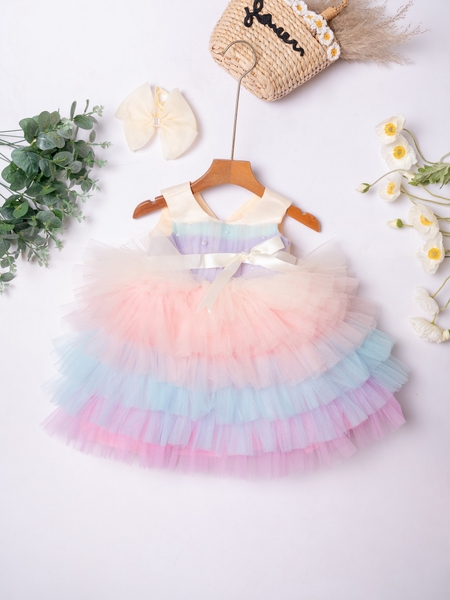 Rainbow Puffy Princess Dress Bunniti CCA288