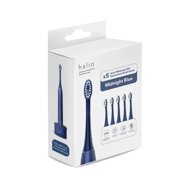 Bộ 5 Đầu Bàn Chải Halio Sonic Whitening PRO Replacement Brush Heads Midnight Blue