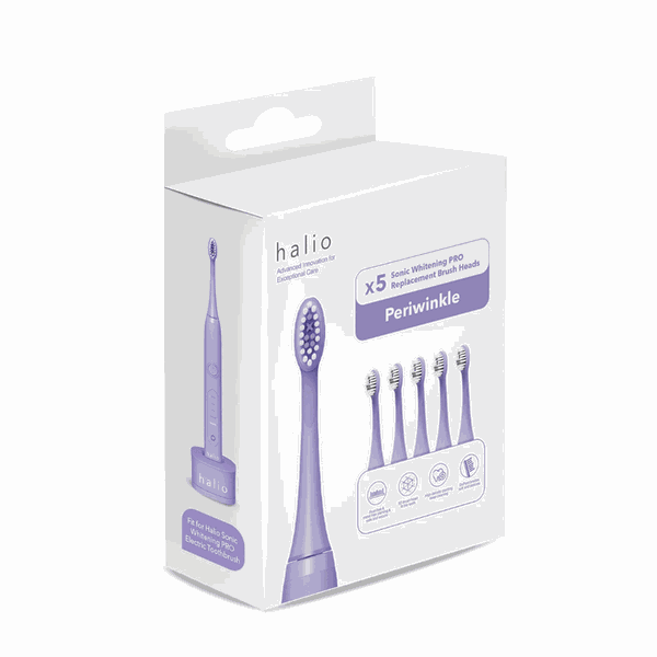 Bộ 5 Đầu Bàn Chải Halio Sonic Whitening PRO Replacement Brush Heads Periwinkle