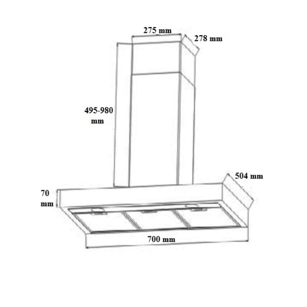 Máy hút mùi gắn tường ELectrolux EFC735SAR
