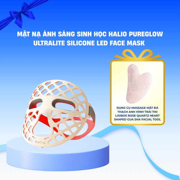 Mặt nạ ánh sáng sinh học Halio PureGlow Ultralite Silicone LED Face Mask