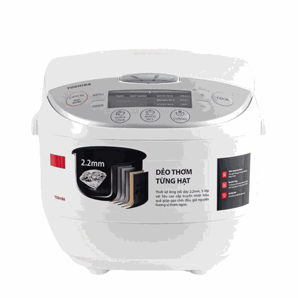 Nồi Cơm Điện Tử Toshiba RC-10DH2PV(W)