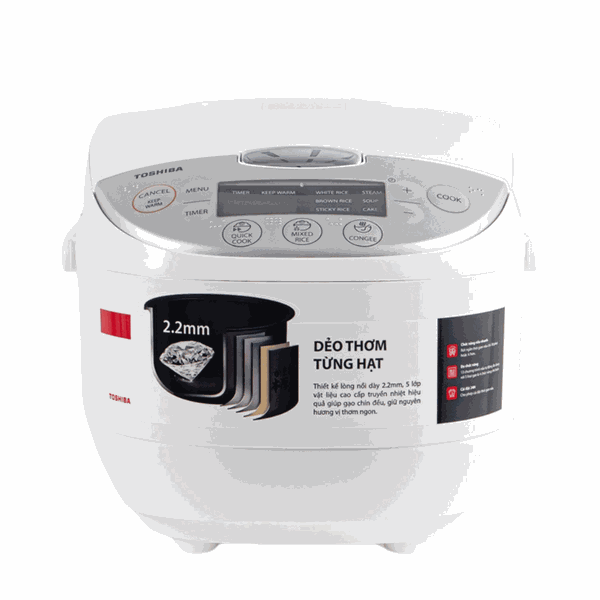 Nồi Cơm Điện Tử Toshiba RC-18DH2PV(W)