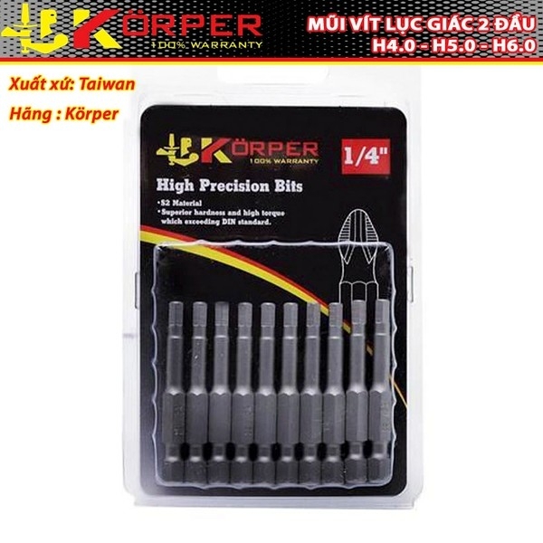 ƯU ĐIỂM NỔI BẬT CỦA MŨI VÍT ĐẦU LỤC GIÁC KÖRPER: