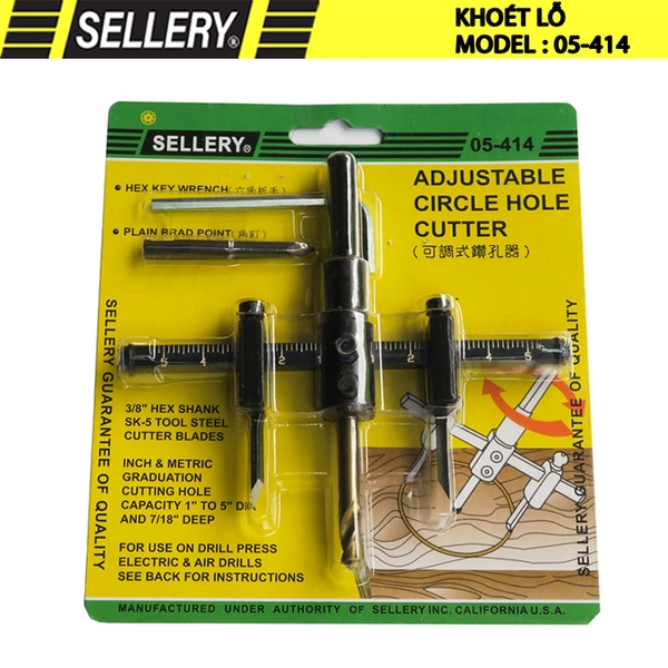 Mũi khoét lỗ đa năng Sellery 05-414 điều chỉnh linh hoạt, vạch chia rõ ràng