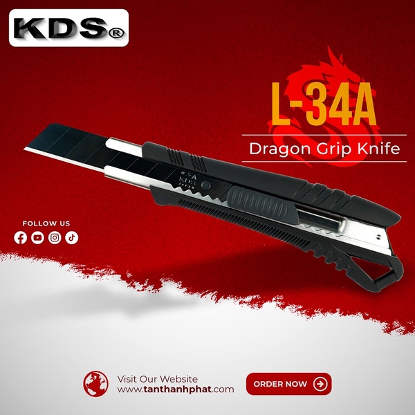 Giới Thiệu Dao Rọc Giấy Đa Năng KDS L-34A