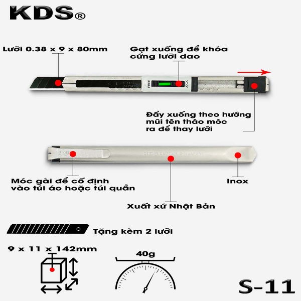 Ưu Đểm Nổi Bật Của Dao Rọc Giấy Nhỏ Gọn KDS S-11B