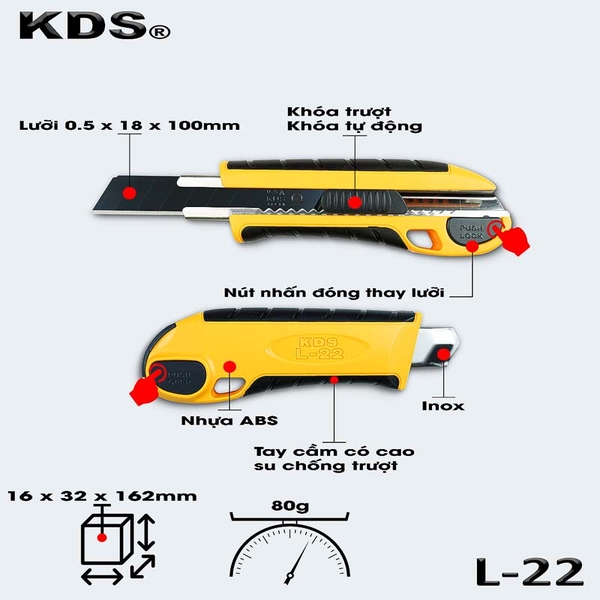 Điểm Mạnh Nổi Bật Của Dao Rọc Giấy KDS L-22