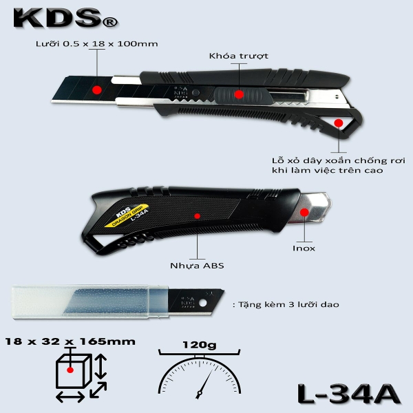 Những đặc điểm vượt trội của Dao Rọc Giấy KDS L-34A