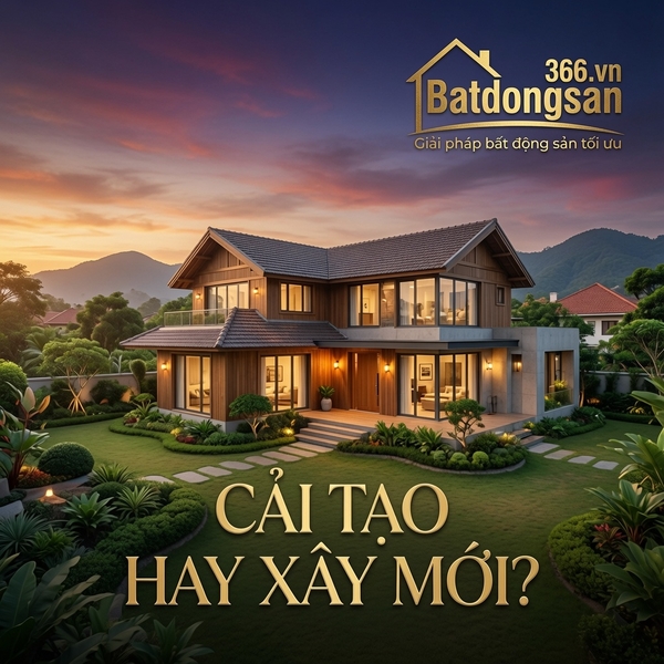 Mua Đất Có Nhà Cũ Ven Đô: Nên Cải Tạo Hay Đập Đi Xây Lại Để Tối Ưu Chi Phí?