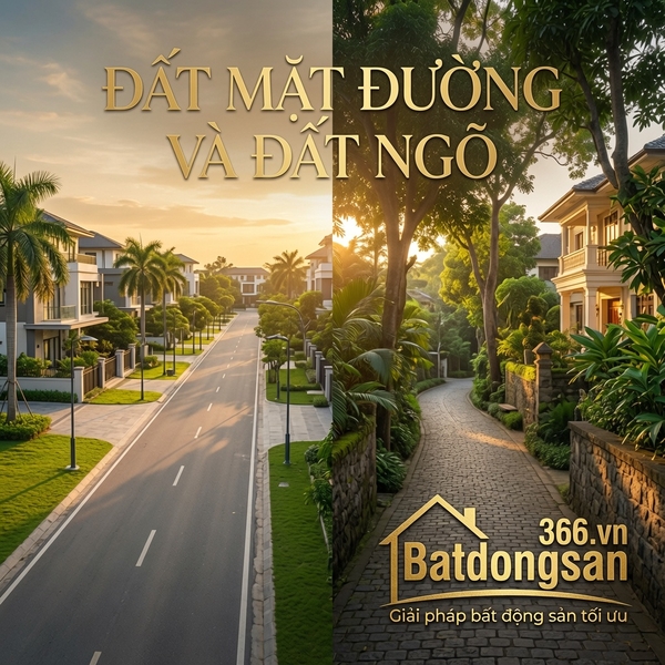So Sánh Đất Mặt Đường Và Đất Trong Ngõ Ven Đô: Lựa Chọn Nào Tối Ưu Cho Nhà Đầu Tư?