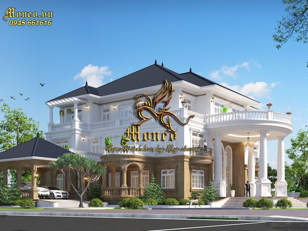 Thiết kế biệt thự 400m2 tân cổ điển
