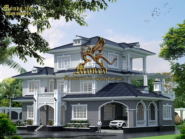 mẫu biệt thự phong cách bán cổ điển