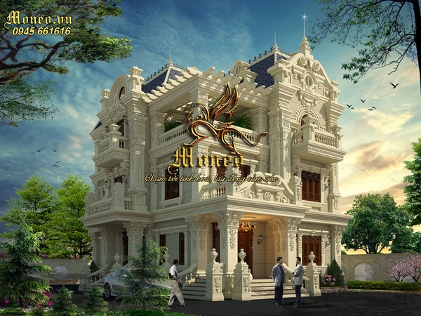 mẫu biệt thự đẹp 3 tầng cổ điển