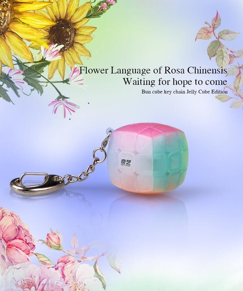 QiYi Pillow Keychain Jelly Cube- Móc khóa Rubik trong suốt
