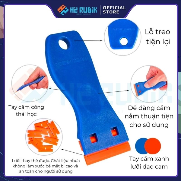 Dụng cụ bóc sticker logo Sticker Razor Blade H2 Rubik Shop