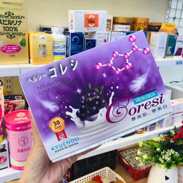 NƯỚC UỐNG TRẮNG DA CHỐNG NẮNG KYUENDO SILK COLLAGEN CORESI