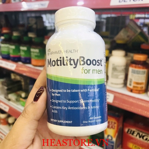 VIÊN UỐNG TĂNG CHẤT LƯỢNG TINH TRÙNG MOTILITY BOOST CHO NAM GIỚI - 60 VIÊN