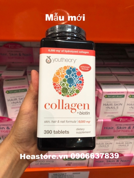 VIÊN UỐNG YOUTHEORY COLLAGEN TYPE 1,2&3 MẪU MỚI 390 VIÊN