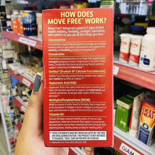 VIÊN UỐNG BỔ KHỚP MOVE FREE ADVANCED PLUS MSM & VITAMIN D3 - 80 VIÊN