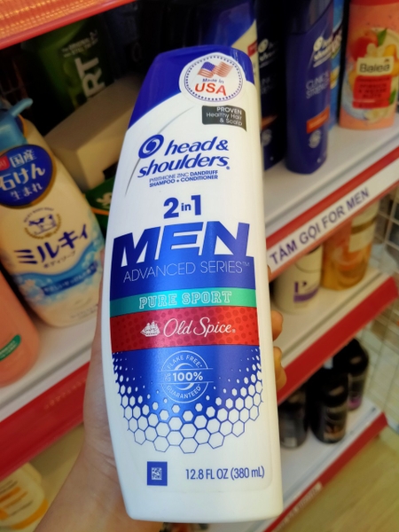 DẦU GỘI XẢ HEAD&SHOULDERS 2IN1 MEN ADVANCED SERIES PURE SPORT OLD SPICE -
