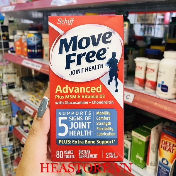 VIÊN UỐNG BỔ KHỚP MOVE FREE ADVANCED PLUS MSM & VITAMIN D3 - 80 VIÊN
