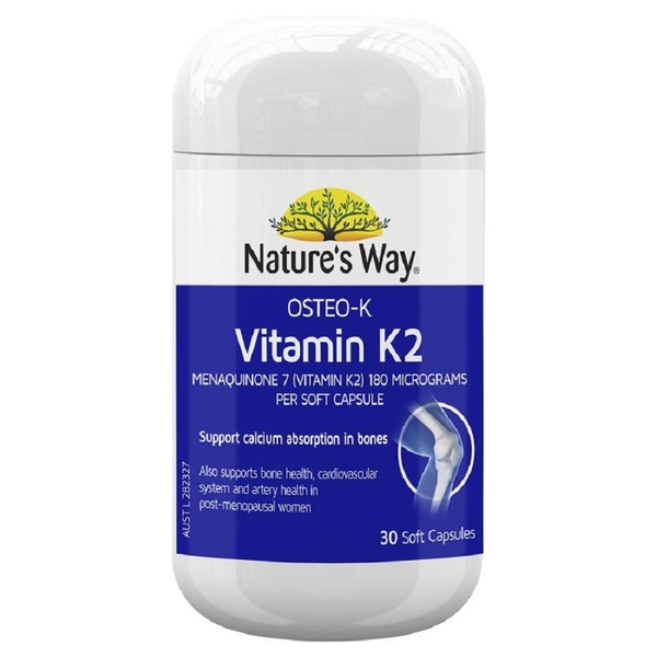 VIÊN UỐNG NATURE'S WAY BỔ SUNG VITAMIN K2 D3 - 30 VIÊN
