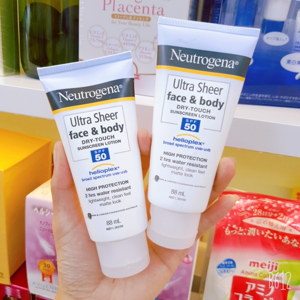 KEM CHỐNG NẮNG NEUTROGENA ULTRA SHEER DRY-TOUCH SUNSCREEN LOTION SPF 50 - 85ML